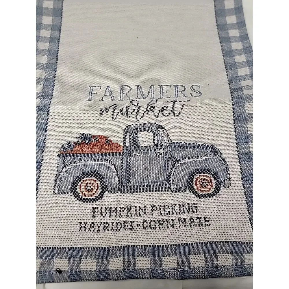 Farmers Market Pumpkin Picking Harvest Corn Maze Fall Table Runner 67